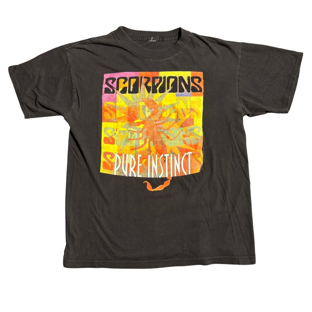 Vintage Scorpions Pure Instinct Tour 1996 Band T-Shirt Black Single Stitch M/L
